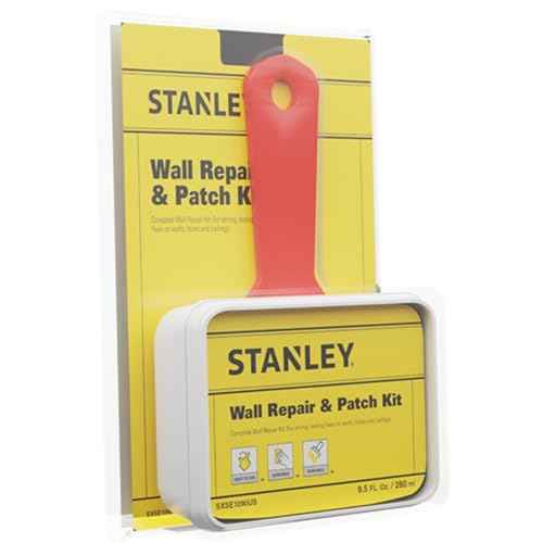 Stanley S 552 Drywall Patch Repair Kit -1x9.5 Fl Oz., Complete Drywall Patch Solution for Home DIY, Includes Wall Hole Filler, Spackle Wall Repair and Putty Hole Repair - 1 Pack