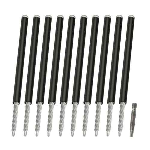 10-Pack Gutter Screws 7-Inch with Black Ferrule - Rust-Resistant Coated for Secure Gutter Installation & Repair
