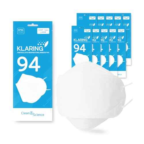 White Large KF94 Face Mask Individual Packaged 4Layer Filter Breathable Mask with Soft Elastic Earloop