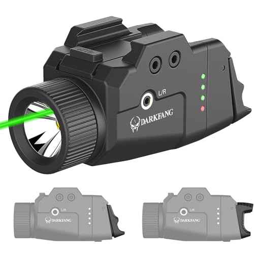 DARKFANG Pistol Green Laser Light Combo with High and Low Switch System for Picatinny and GLK Rails