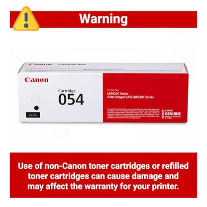 Canon Genuine 054 Black Toner Cartridge Compatible with LBP622Cdw, LBP623Cdw, MF641Cdw, MF642Cdw, MF644Cdw