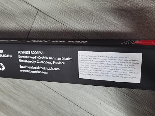 FitBeast Pull Up Bar for Doorway, Strength Training Pullup Bar with No Screws, Chin Up Bar with Adjustable Width Locking Mechanism, Doorway Pull Up Bar Max Load 600lbs for Home Gym