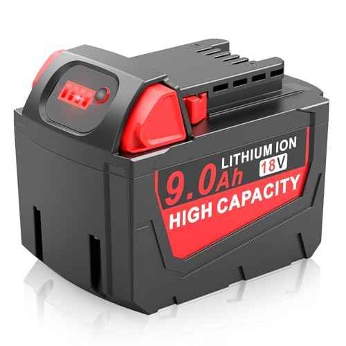 18V 9.0Ah Ultra-High Capacity Replacement for Milwaukee 18V Battery Compatible with Milwaukee 18 Volt Batteries 48-11-1815 48-11-1820 48-11-1828 48-11-1830 48-11-1840 48-11-1850 48-11-1852