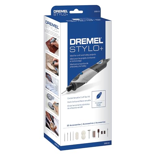 Dremel 2050-15 Stylo+ Versatile Craft Rotary Tool, Wood Carving Detail Tool, Perfect for Pumpkin Carving, Glass Etching, Leather Burnishing, Jewelry Making, and Polishing