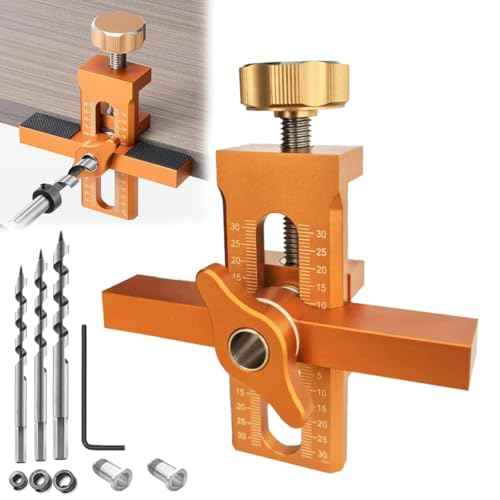 Cabinet Door Installation Positioner,Mounting Jig Adjustable Door Hinge Jig Installing Cabinet Doors,Aluminium Alloy Drillable With Drill Bit,for Most Cabinet Doors (1PCS)