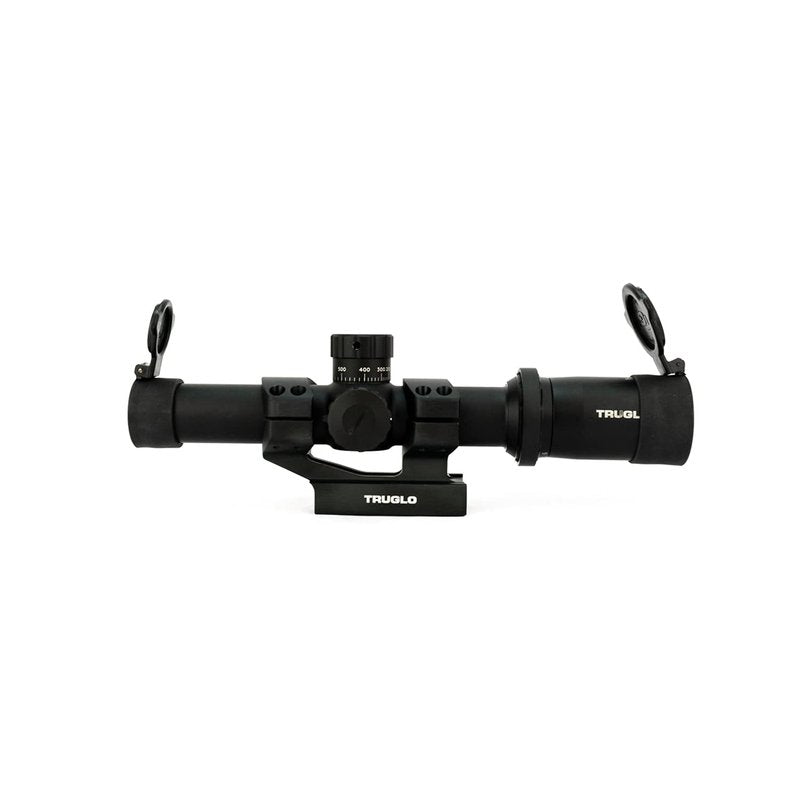 TRUGLO Tru-Brite 30 Series 1-6 x 24mm Tactical Hunting Shooting Durable Waterproof Fogproof Shock Resistant 30mm Aluminum Tube Dual-Color Illuminated Reticle Riflescope Flip-Up Lens Caps Included