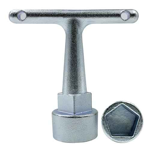 Folde Water Meter Wrench & Curb Stop Wrench For Pentagon Curb Boxes, Water Meter Cover Key
