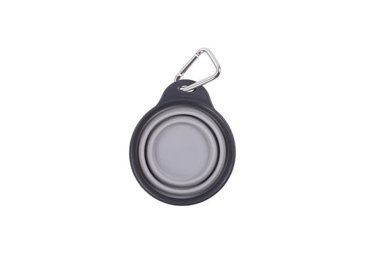 Dexas Pets Collapsible Travel Cup, Small/1 Cup Capacity, Light Gray