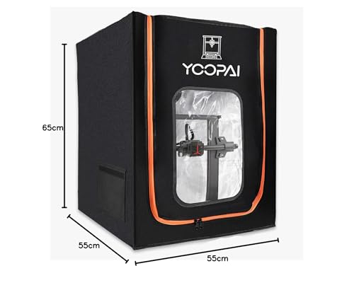 3D Printer Enclosure with LED Lighting, Fireproof Dustproof Tent Constant Temperature Protective Cover for Creality Ender 3 V3 SE/KE/Ender 3/Ender 3 Pro/Ender 3V2/Ender 3S1/Neo/Anycubic Elegoo, Medium
