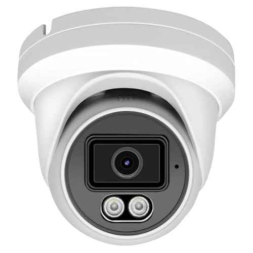 Marquis 4MP PoE IP Turret Dome Camera with Microphone/Audio, IP Security Camera Outdoor Rated, Waterproof IP66, 108¡Æ Wide Angle 2.8mm Lens (Regular IR)