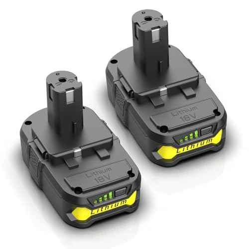 2 Pack 4.0Ah Replacement for Ryobi 18V Battery P108 Li-ion Replacement for Ryobi 18V ONE+ Battery Compatible with P102 P108 P103 P105 P107 P109 P104 and ONE Pickleball Machine