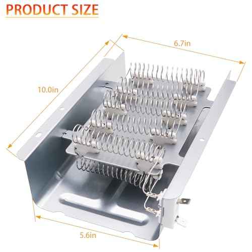Dryer Heating Element Kit Replace for Whirlpool WED5300VW0 WED5000VQ0 WED5100SQ0 WED5000DW1 WED5000DW2 WED5010LW0 WED5010LW1 WED5200VQ0 WED5200VQ1 WED5050LW0 WED5050LW1 WED5200TQ0