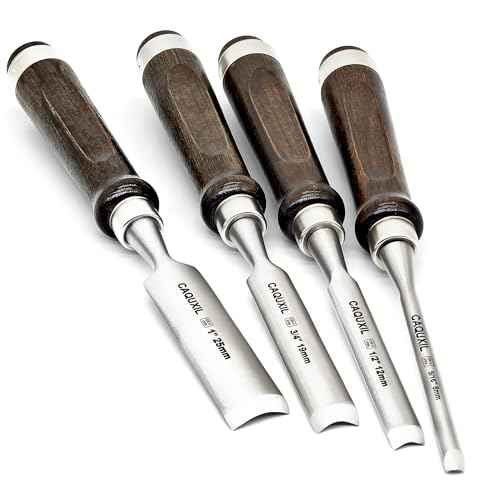 11" Wood Chisel Sets for Woodworking, Semi-Circular Edge Blade Chisel Woodworking Tools, Woodwork Chisel Carpentry Tools-4 Pack