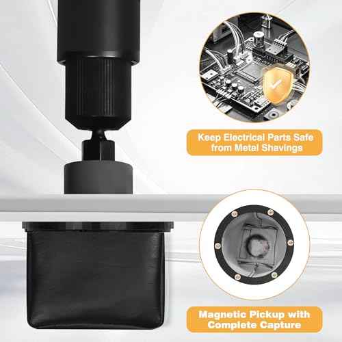 Electrical Dirt Bag - Strong Magnetic Drilling Catcher Bag, Magnetic Metal Shaving Catcher for Use with Carbide Panel Hole Saws, for Electrical Panels