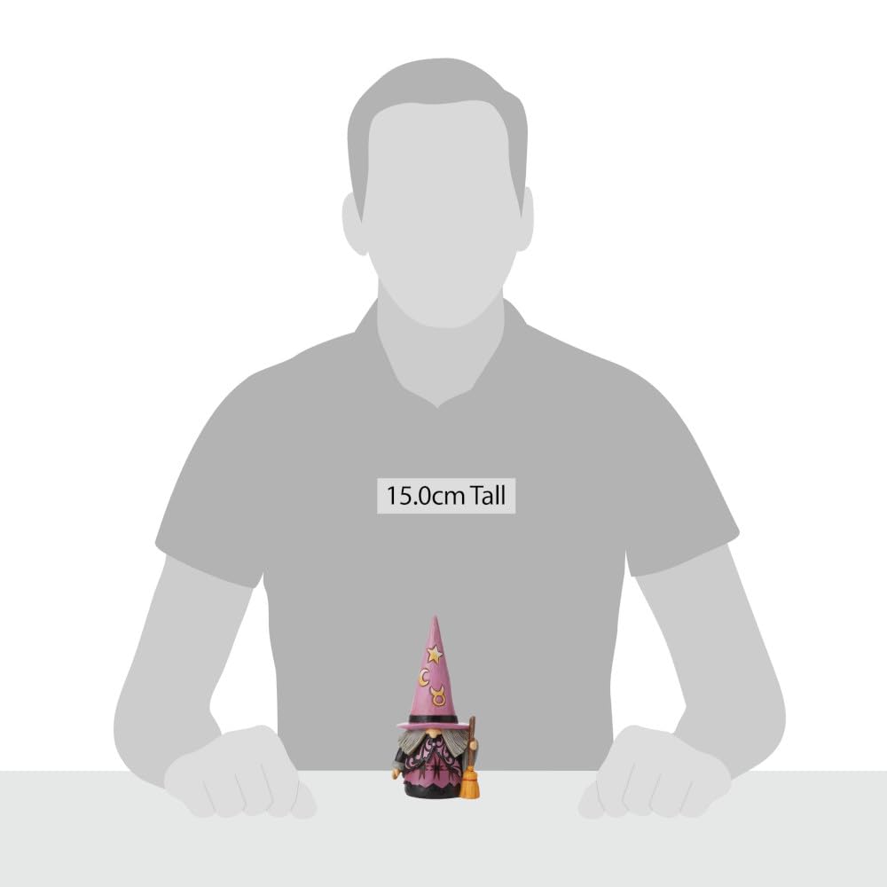 Enesco Jim Shore Heartwood Creek Halloween Witch Way Gnome Figurine, 6.5 Inch, Multicolor