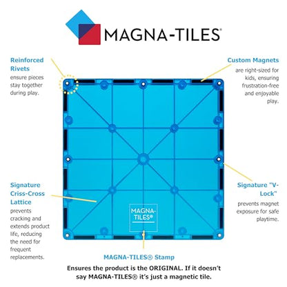 MAGNA-TILES Classic 32-Piece Magnetic Construction Set, Magnet Building Blocks, STEM Engineering Toys & Math Manipulatives, Preschool, Classroom, Playroom, Sensory Room Essentials