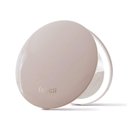 Fancii Mini Taylor Compact Magnifying Mirror with LED Light, 10x/1x, Rechargeable, 3 Light Settings, Dimmable - Small Lighted Travel Handheld Mirror for Pocket, Handbag, Purse, 2-Sided (Pink)