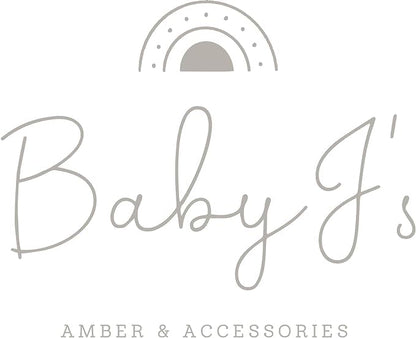 Baby J's - Cognac and Amethyst Coloured Bracelet/Anklet - Premium Amber Bracelet - Handcrafted with 100% Baltic Amber - Fitted with a Safety Screw Clasp - Knotted to Prevent Scattering - 14cm