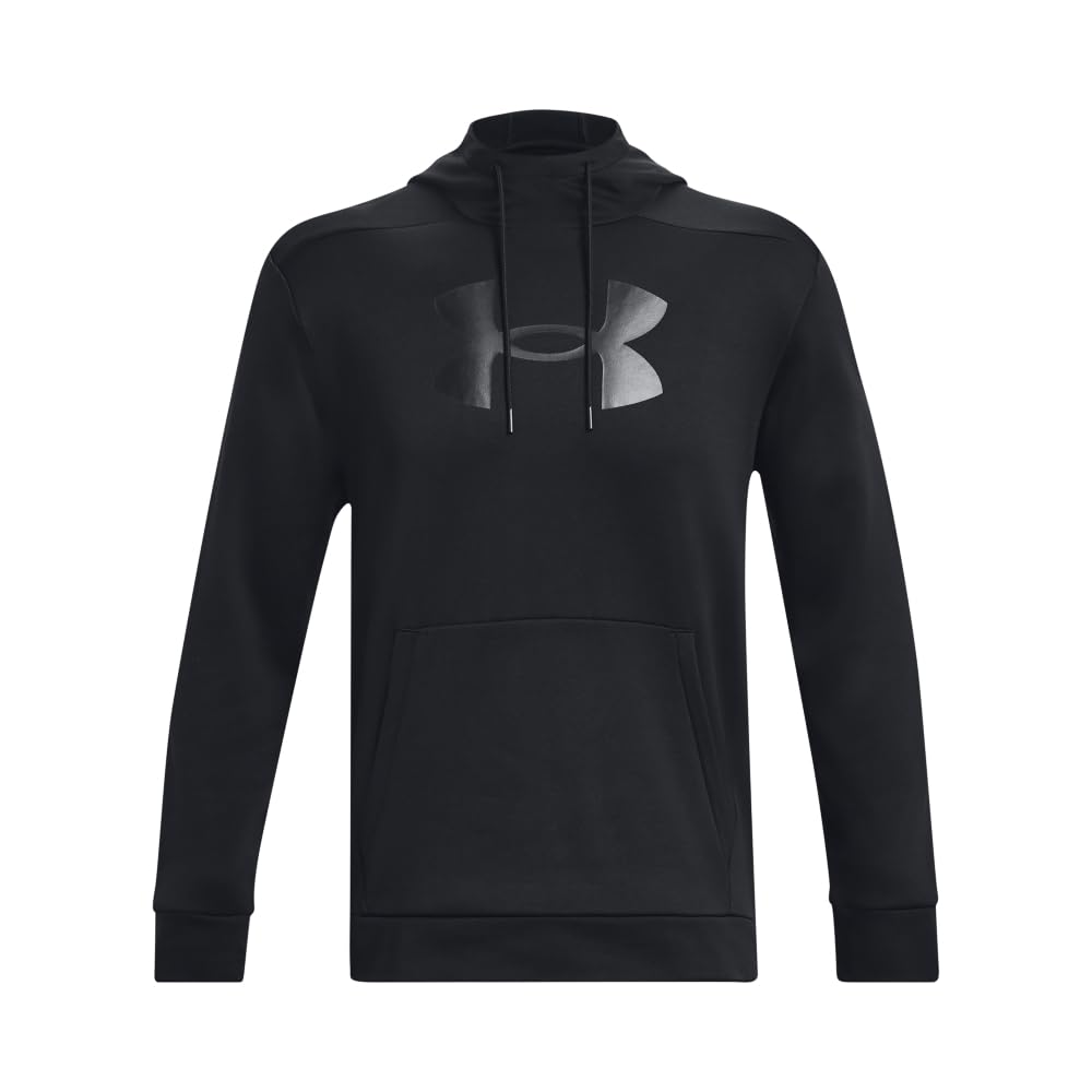 Under Armour mens Armour Fleece Big Logo Hoodie, (001) Black / / Black, X-Small