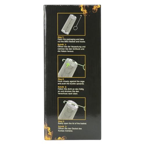 ivtivfu Rolling Grill Baskets, Removable Wooden Handle, 304 Stainless Steel, Nesting Grilling, BBQ Accessories Tools for Vegetable Shrimp, Outdoor Cooking Camping, Birthday Gifts for Men Dad Husband