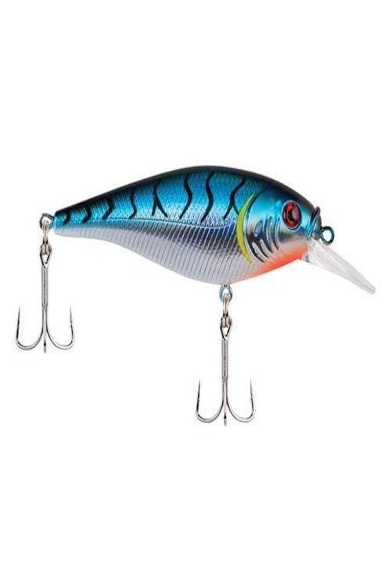 Berkley Flicker Shad Shallow Fishing Lure, Blue Tiger, 2/7 oz, 2 3/4in | 7cm Crankbaits, Size, Profile and Dive Depth Imitates Real Shad, Equipped with Fusion19 Hook