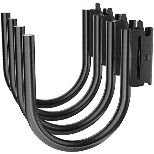 4PCS Heavy Duty E Track J Hooks£¬Large Steel 5" J Hook E Track Accessories for Enclosed Trailer,Workshop & Garage,Maximum Load 1400 Pounds(1/2" Diameter Solid Steel)