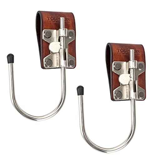 TOURBON Leather Tool Holder Cordless Drill Hook Swiveling Belt Hooks for 2" Belt(Pack of 2 Pieces)