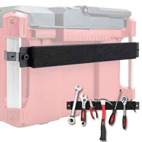 Powerful Magnetic Bar Mount for Packout Toolbox, Capacity Up to 50LBS, Compatible with Mil. waukee Packout Toolbox Side Aluminum Rails, Making Tools within Easy Reach