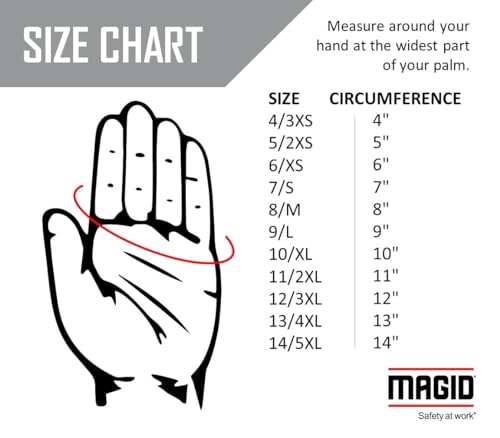 MAGID D-ROC AeroDex ANSI A9 13-Gauge PU Coated Work Gloves, 1 Pair, Size 7/Small, GPD982