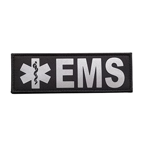 6x2 inch Reflective EMS EMT Star of Life Back Panel Patch Med Medical Patch