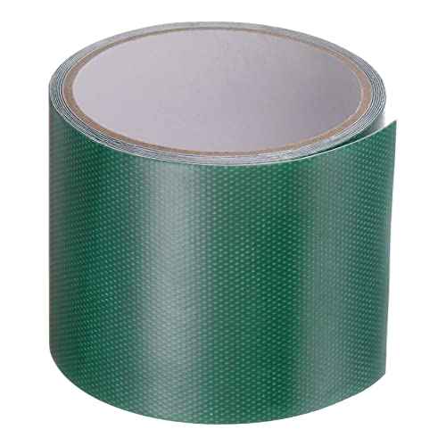 HARFINGTON Tarpaulin Repair Tape, 3.15" x6.6ft Universal Waterproof Awning Cloth Repair Tape for Crafts Home Improvement Outdoor Tent, Dark Green