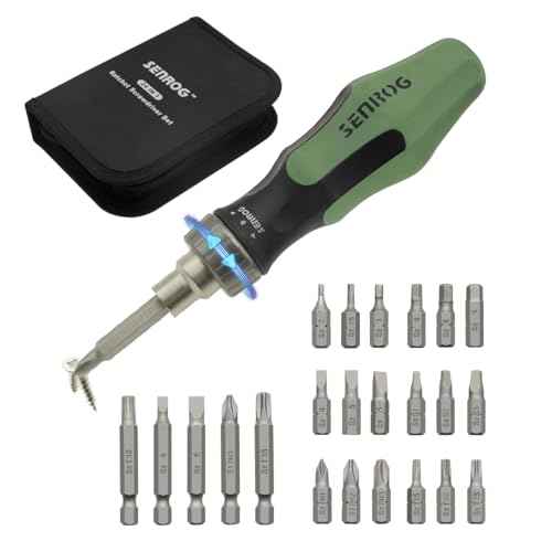 24 in 1 Multi-Bit Ratcheting Screwdriver, Magnetic Interchangeable Ratchet Screwdriver with Changeable Bits£¨Phillips,Slotted,Hex,Square,Torx£©for Home,Work,DIY.