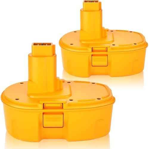 2Pack 3600mAh Replacement for Dewalt 18V Ni-Mh Battery Compatible with DC9096 DC9098 DW9099 DE9039 DC970 DW9095 DE9095 DE9096 DE9098 DE9503
