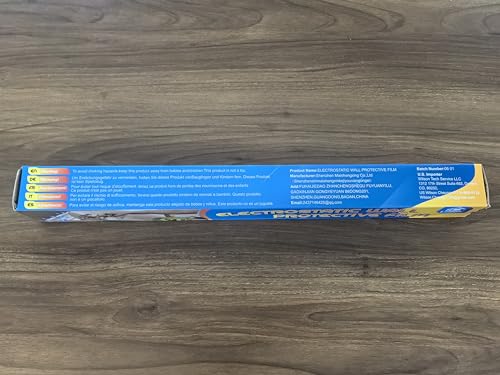 Loiion Electrostatic Wall Protective Film, Back Splashes for Kitchens, Clear Wall Protector Plastic Film, Static Cling Protective Film, Protector from Trash Can, Chair Back, Dogs, Cats, 300CM