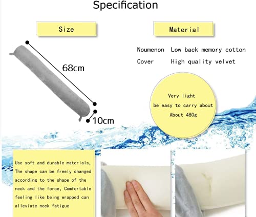 Hxcxrst travel pillow-Twist memory Foam Neck Pillow Support Pillow, used for neck, chin, waist and leg support-suitable for home travel, airplanes, buses, trains，Adjustable, Bendable Roll Pillow