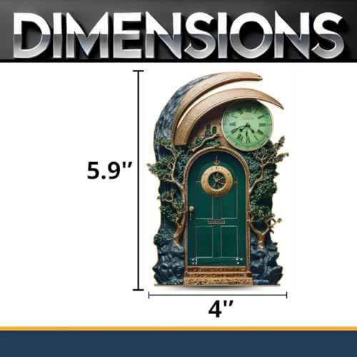 Fairy Door Wall Sticker ? 3D Fantasy Magic with Clock for Kids Room, Nursery, or Playroom, Removable Vinyl Art, Easy Peel & Stick Enchanted Door Decor for Home Wall Decorations