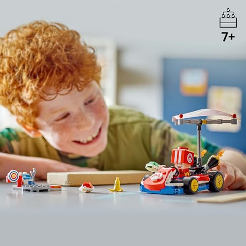 LEGO Super Mario: Mario Kart – Standard Kart, Car Toy Set for Kids, Includes a Toad Character Figure for Independent Play, Creative Birthday Gift for 7 Plus Year Old Boys, Girls and Gamers 72032