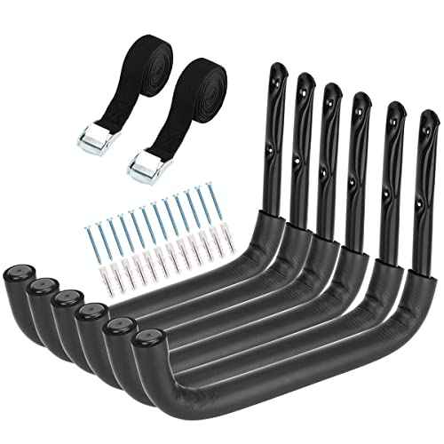 6 Pack Garage Storage Hooks Heavy Duty, 12.7Inch Wall Mount Storage Utility Hanger