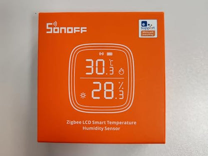 2 Pack SONOFF SNZB-02D Zigbee LCD Smart Temperature Humidity Sensor,for Remote Monitoring and Home Automation, Wireless Thermometer Hygrometer, Works with Alexa/Google Home, Battery Is Included
