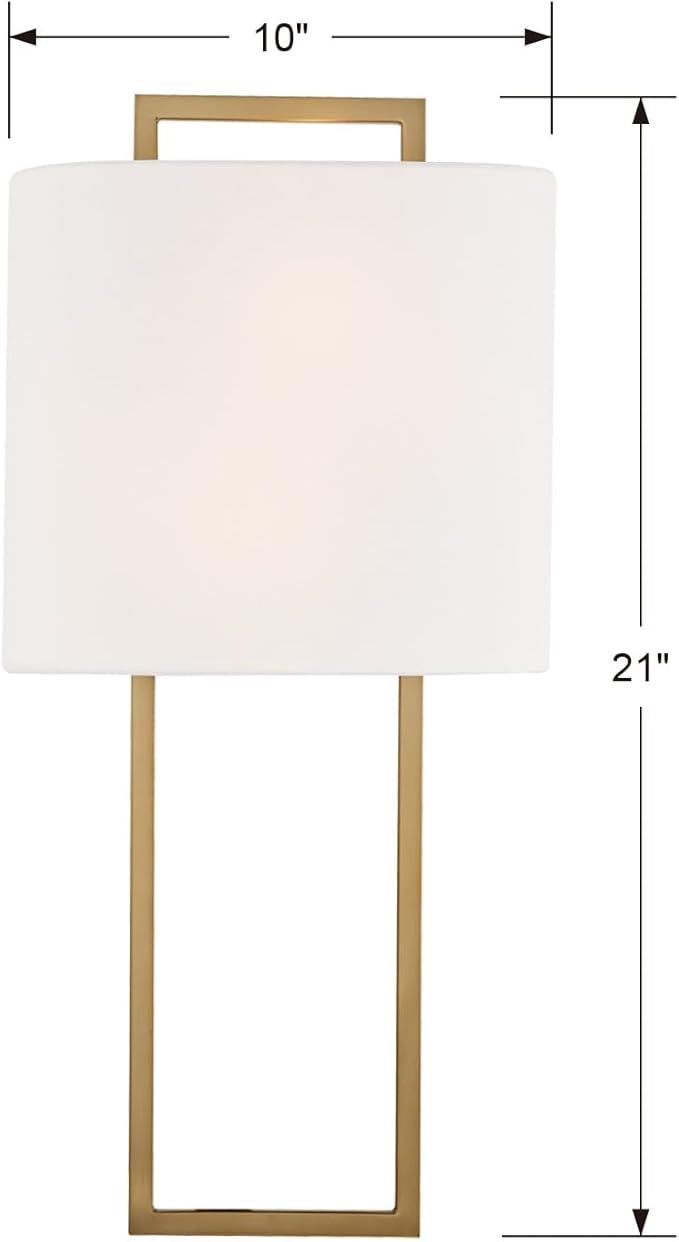 Crystorama Fremont 2 Light Vibrant Gold Sconce