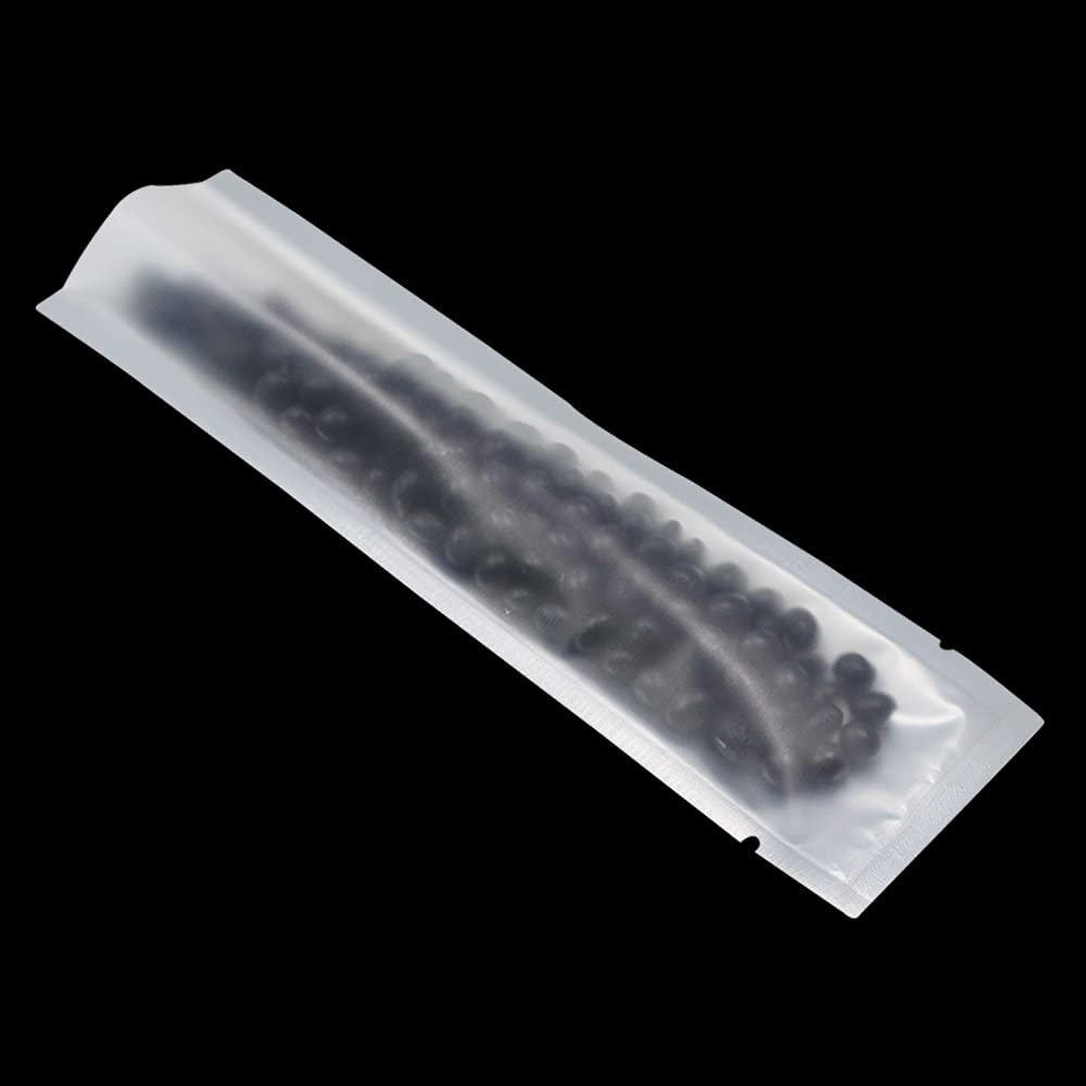 PABCK 100 Pcs 2.1x7.08 inch (Inside Size 1.77x6.69 inch) Clear Front Vacuum Heat Sealable Pure Mylar Foil Bag for Travel Shampoo Skincare Packaging Candy Coffee Powder Food Storage Aluminum Package