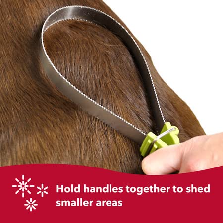 Coastal Pet Safari Dual-Sided Dog Shedding Blade - Stainless Steel Grooming Blade for Thick Coats - for Dogs with Short and Long Hair - Medium-Large - 10" x 3.25"