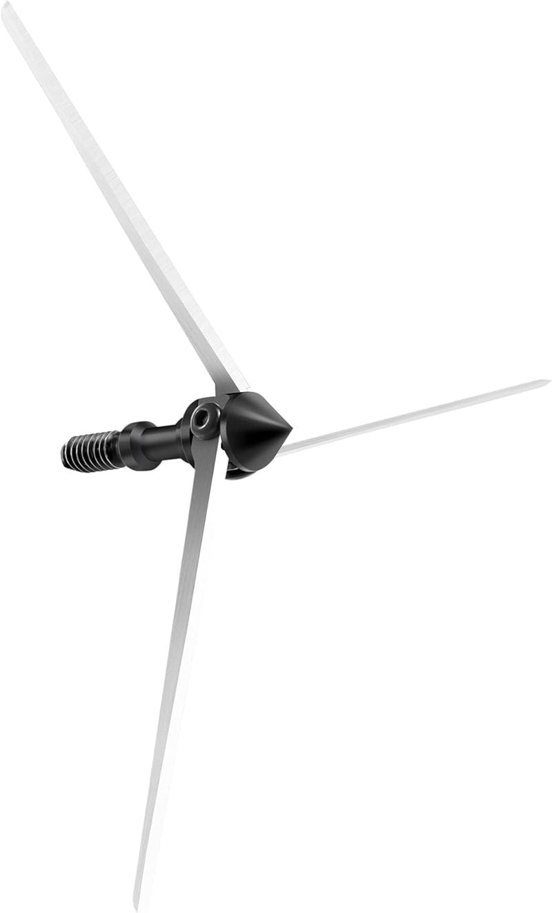 Turkey Hunting Broadheads - 6 Pack 100/125 Grain Stainless Steel | 3 Fixed Blade Archery Tips for Compound & Recurve Bow