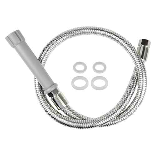 44 Inches B-0044-H Pre-Rinse Hose Replacement for T&S Brass, Commercial Kitchen Sink Spray Flexible Stainless Steel Hose with Heat Resistant Handle