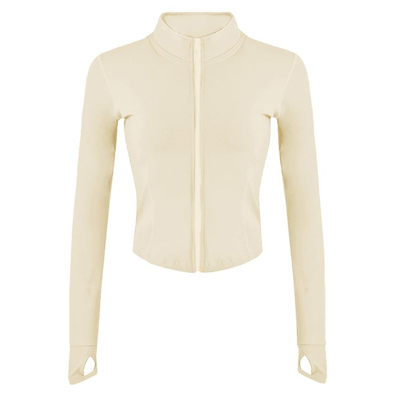 Lviefent Womens Lightweight Full Zip Running Track Jacket Workout Slim Fit Yoga Sportwear with Thumb Holes