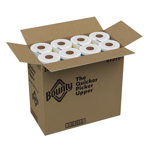 Bounty Paper Towels Quick Size, White, 16 Family Rolls = 40 Regular Rolls
