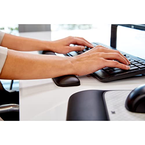 3M Gel Wrist Rest for Keyboards, Soothing 3M Gel Technology and Satin Smooth Cover for All Day Comfort and Support, Durable and Easy to Clean, 19", Black (WR85B)