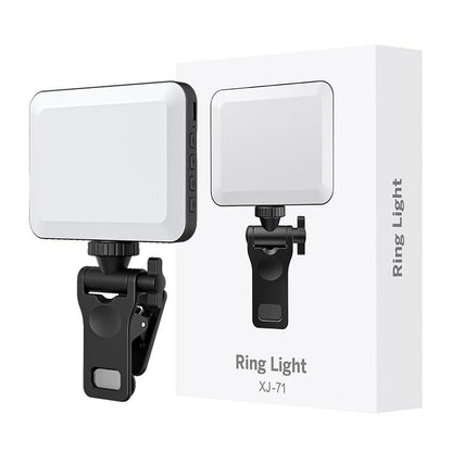 XINBAOHONG LED Video Light, Mini Selfie Light Rechargeable Clip-on Ring Light for Phone Laptop Tablet and Computer Dimmable Fill Lamp for Conference Zoom Call Photography Makeup Picture