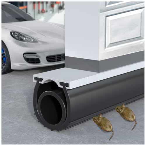 Premium Garage Door Bottom Seal - 10ft Weatherproof EPDM Rubber, Easy Install, Blocks Drafts/Rain/Rodents, Noise-Reducing & Energy Saving