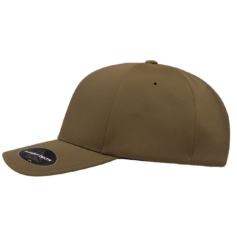 The Hat Pros Flexfit Delta 180 Seamless Carbon Cap | Flex Fit Performance 180 Fitted Cap (as1, Alpha, l, x_l, Olive)